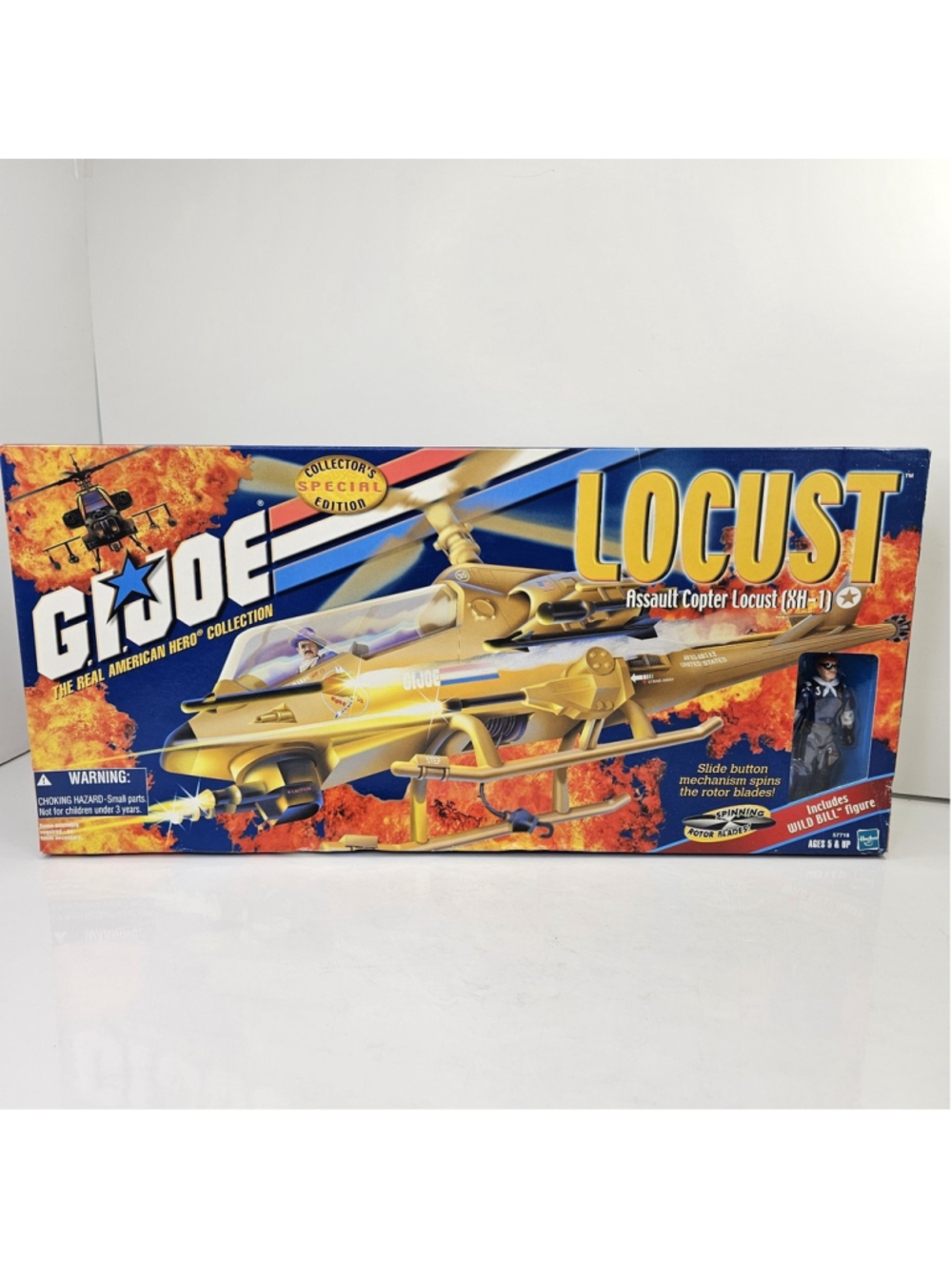 SEALED GI Joe Locust Helicopter XH-1 w/ Wild Bill NEW Collector's Ed, 2000